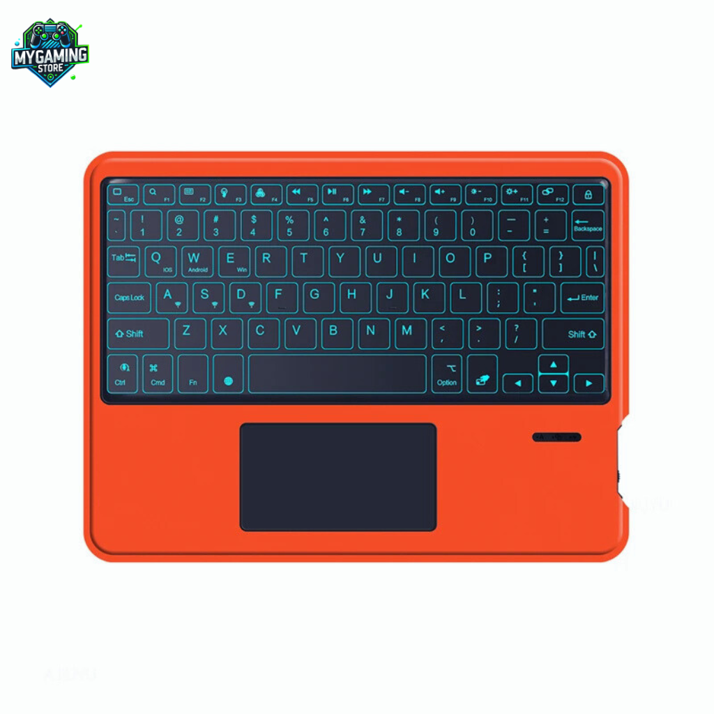 Clavier Bluetooth AZERTY rétroéclairé orange vif