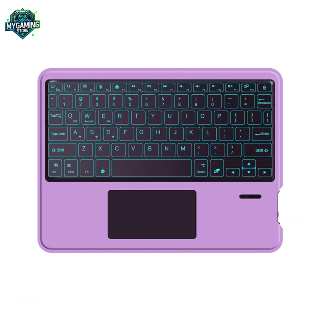 Clavier portable Bluetooth RGB violet avec disposition AZERTY