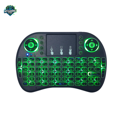 Mini clavier AZERTY avec touches rétroéclairées vertes