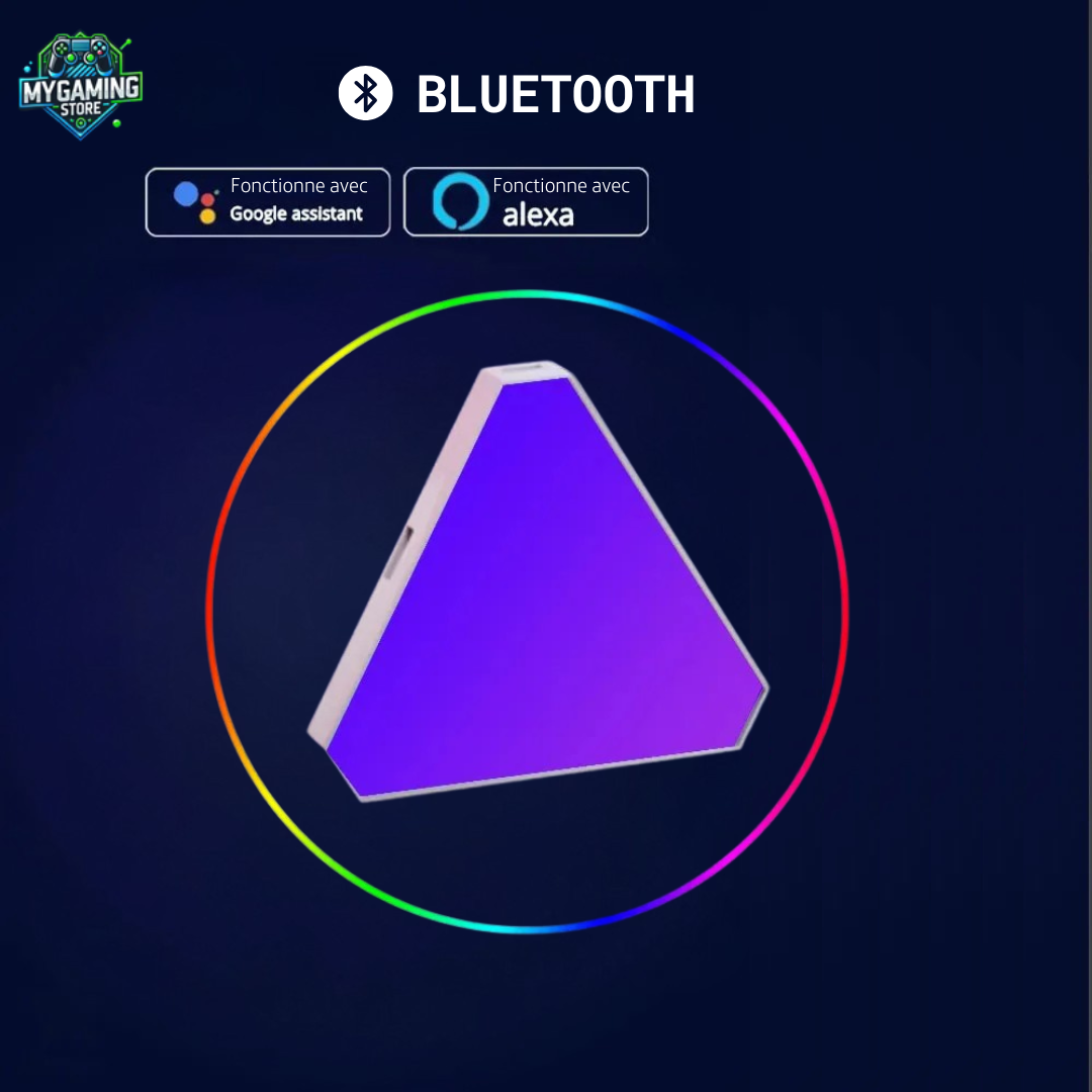 10 Triangles Murale LED connecté WiFi/Bluetooth