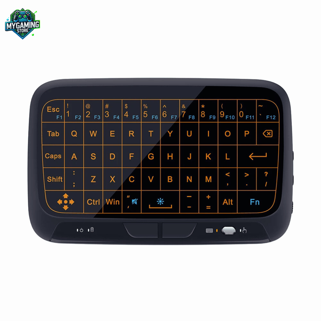 Vue frontale du mini clavier tactile rétroéclairé