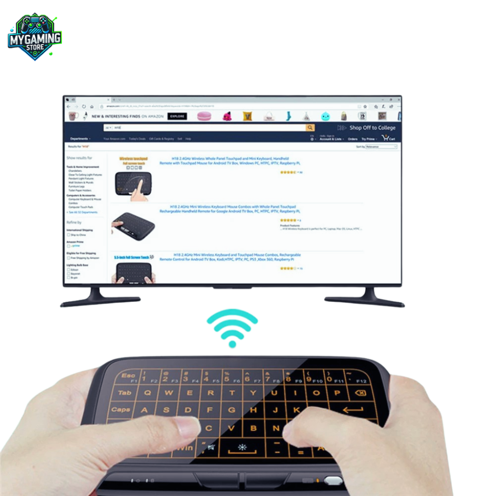 Mini clavier tactile sans fil connecté à une Smart TV
