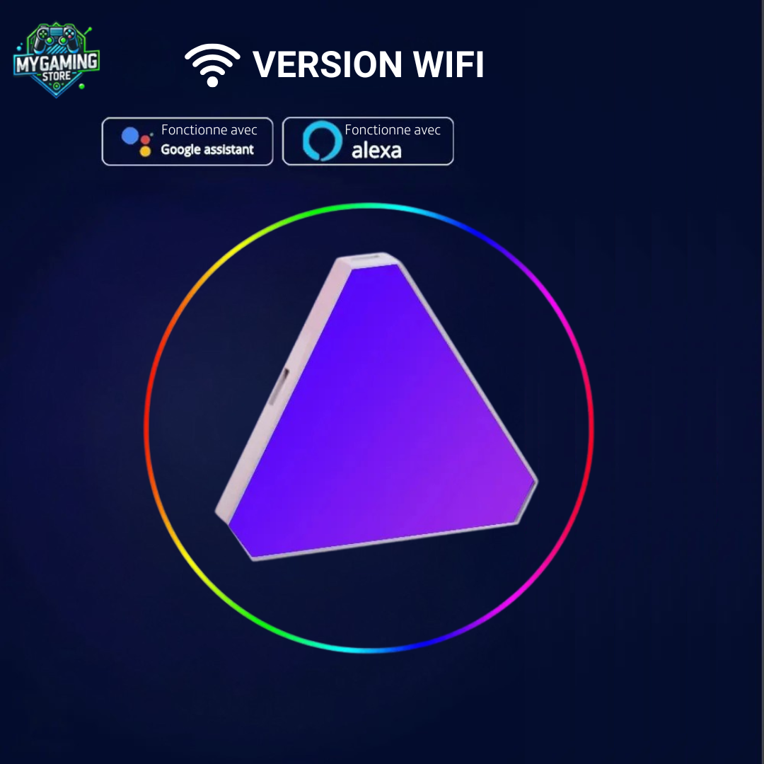 10 Triangles Murale LED connecté WiFi/Bluetooth